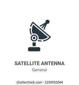 Satellite antenna vector icon on white background. Flat vector satellite antenna icon symbol sign from modern general collection for mobile concept and web apps design.