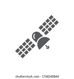 Satellite antenna vector icon symbol isolated on white background