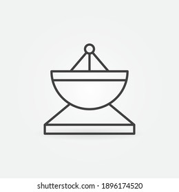 Satellite Antenna vector thin line concept icon or design element