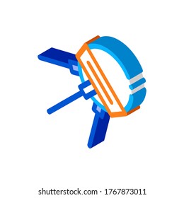 Satellite With Antennas Icon Vector. Isometric Satellite With Antennas sign. color isolated symbol illustration