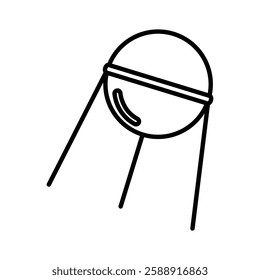 Satellite apparatus icon Outline vector symbol sign