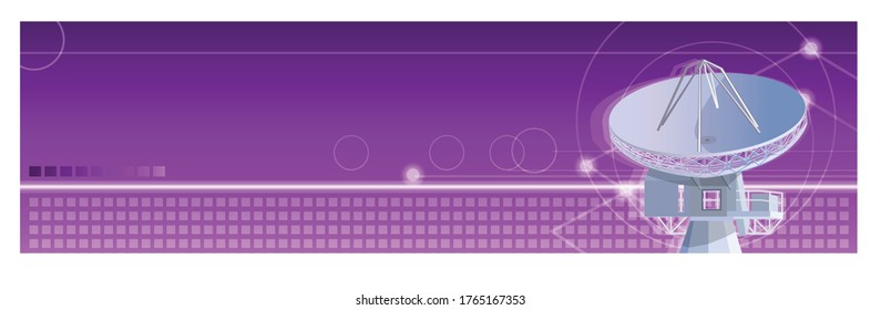 Satellite Background. Science and Technology Illustration