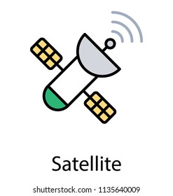 
Satellite based communication system icon design
