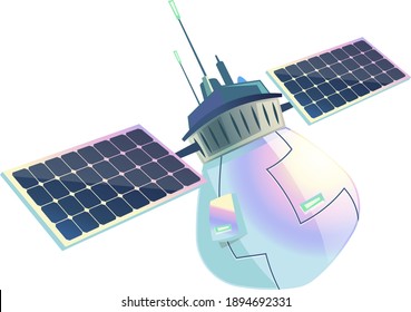 satellite with big solar panels