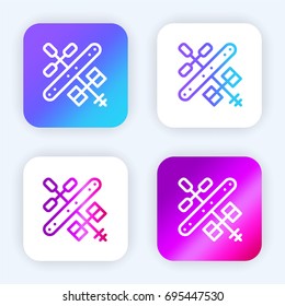 Satellite bright purple and blue gradient app icon