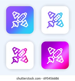 Satellite bright purple and blue gradient app icon