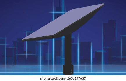 Satellite broadband device for high speed internet. vector illustration