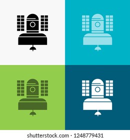 Satellite, broadcast, broadcasting, communication, telecommunication Icon Over Various Background. glyph style design, designed for web and app. Eps 10 vector illustration