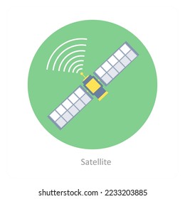 Satellite and broadcast icon concept