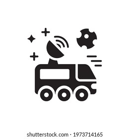 Satellite Bus vector solid icon. Space symbol EPS 10 file
