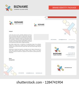 Satellite  Business Letterhead, Envelope and visiting Card Design vector template