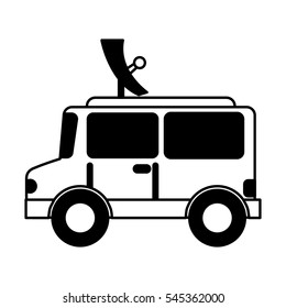 satellite car isolated icon vector illustration design