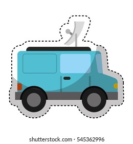satellite car isolated icon vector illustration design