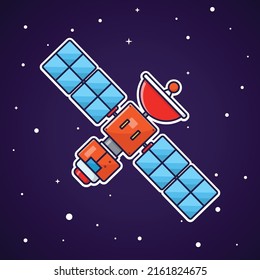 satellite cartoon character illustration design