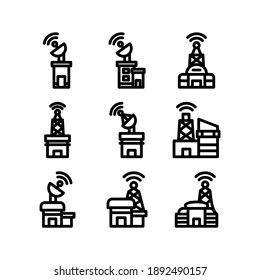 satellite center icon or logo isolated sign symbol vector illustration - Collection of high quality black style vector icons
