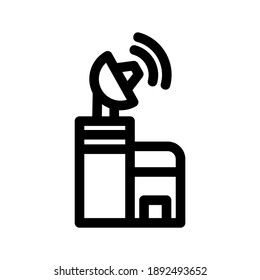 satellite center icon or logo isolated sign symbol vector illustration - high quality black style vector icons
