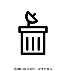 satellite center icon or logo isolated sign symbol vector illustration - high quality black style vector icons
