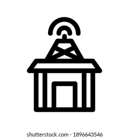 satellite center icon or logo isolated sign symbol vector illustration - high quality black style vector icons
