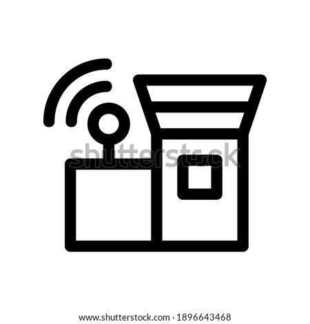 satellite center icon or logo isolated sign symbol vector illustration - high quality black style vector icons
