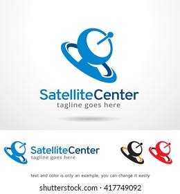Satellite Center Logo Template Design Vector