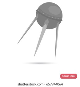 Satellite color flat icon for web and mobile design