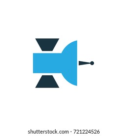 Satellite Colorful Icon Symbol. Premium Quality Isolated Communication Antenna Element In Trendy Style.