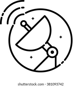 Satellite Communication Systems, vector outline icon.