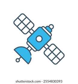 Satellite Communication vector icon stock illustration