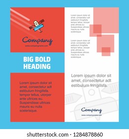 Satellite  Company Brochure Title Page Design. Company profile, annual report, presentations, leaflet Vector Background