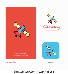 Satellite  Company Logo App Icon and Splash Page Design. Creative Business App Design Elements