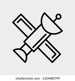 Satellite concept line icon. Simple element illustration. Satellite concept outline symbol design. Can be used for web and mobile UI/UX . Modern vector style