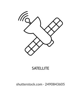 satellite concept line icon. Simple element illustration.satellite concept outline symbol design.