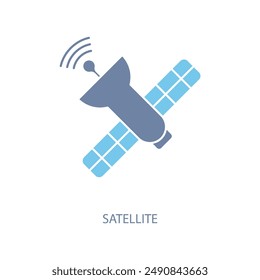 satellite concept line icon. Simple element illustration.satellite concept outline symbol design.