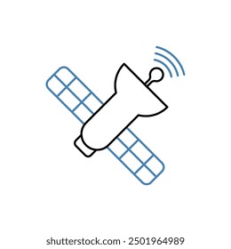 satellite concept line icon. Simple element illustration. satellite concept outline symbol design.