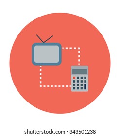 Satellite Connection Colored Vector Icon 