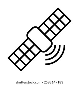 Satellite Connection solid icon vector design templates