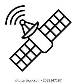 Satellite Connection solid icon vector design templates