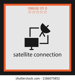 satellite connection  vector icon