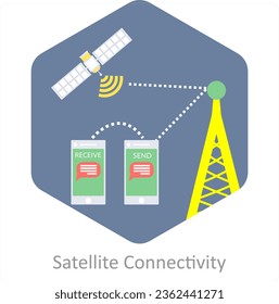 Satellite Connectivity and connection icon concept