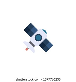 satellite creative icon. flat illustration. From Space Exploration icons collection. Isolated satellite sign on white background