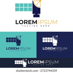 Design do logotipo da tecnologia de transmissão de dados por satélite