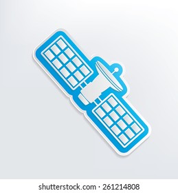 Satellite design on white background,clean vector
