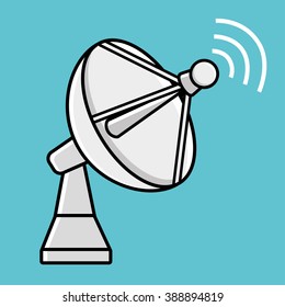 Satellite dish antenna icon.