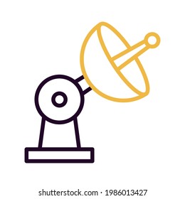 Satélite, antena, imagen vectorial de icono. También se puede usar para seo y web. Idóneo para aplicaciones web, aplicaciones móviles y medios impresos.