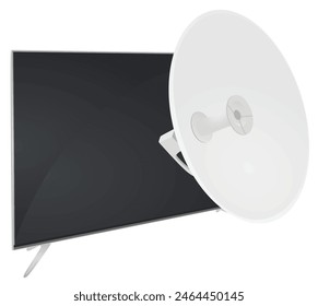 Satellitenantenne. Vektorillustration