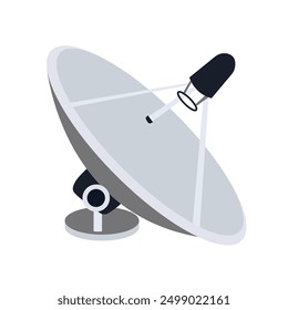 Satellite dish antenna vector symbol