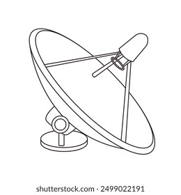 Satellite dish antenna vector symbol