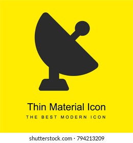 satellite dish bright yellow material minimal icon or logo design