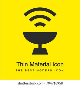 Satellite dish bright yellow material minimal icon or logo design