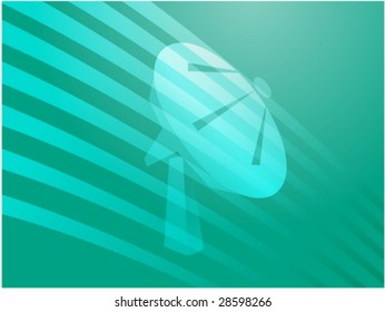 Satellite dish clipart illustrating advanced tele communications